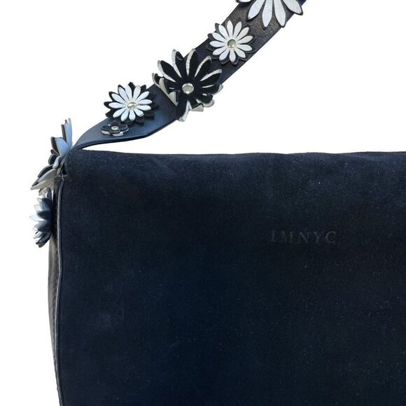 Isaac Mizrahi New York Suede & Leather Crossbody - Picture 2 of 7